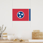 Poster Drapeau d'État du Tennessee, États-Unis (Cuisine)