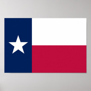 Poster Drapeau d'État du Texas