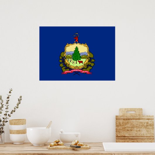 Poster Drapeau d'État du Vermont (Cuisine)
