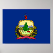 Poster Drapeau d'État du Vermont (Devant)