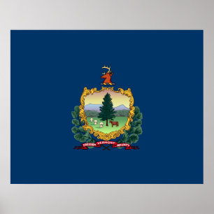 Poster Drapeau d'État du Vermont