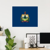 Poster Drapeau d'État du Vermont (Bureau à domicile)
