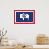 Poster Drapeau d'Etat du Wyoming, États-Unis (Cuisine)