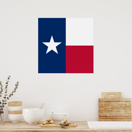Poster Drapeau d'État texan (Texas) (Cuisine)