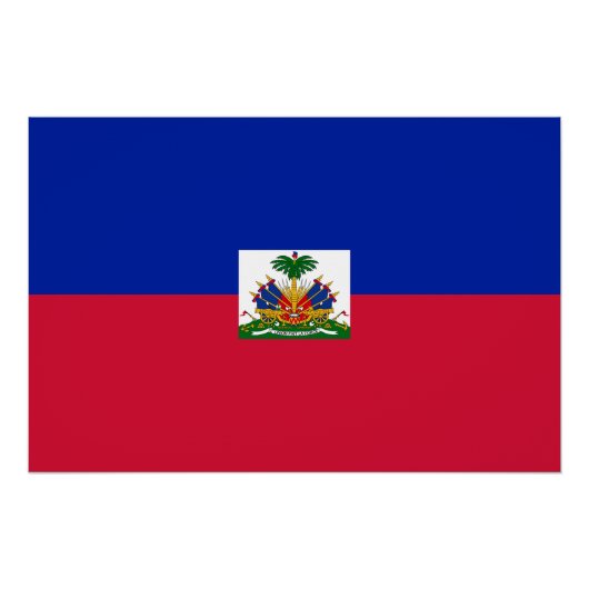 Poster Drapeau d'Haïti (Devant)