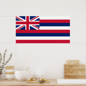 Poster Drapeau d'Hawaï (État des États-Unis) (Cuisine)