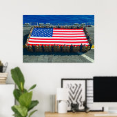POSTER DRAPEAU D'HONORING DU PERSONNEL AMÉRICAIN (Bureau à domicile)