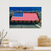 POSTER DRAPEAU D'HONORING DU PERSONNEL AMÉRICAIN (Cuisine)