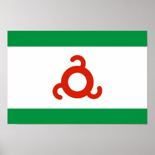 Poster Drapeau d'Ingouchie