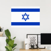 Poster Drapeau d'Israël (Bureau à domicile)