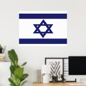 Poster Drapeau d'Israël (Bureau à domicile)