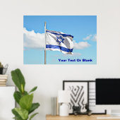 Poster Drapeau D'Israël (Bureau à domicile)
