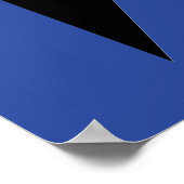 Poster Drapeau d'Israël noir monument bleu (Coin)
