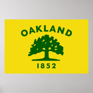 Poster Drapeau d'Oakland, Californie