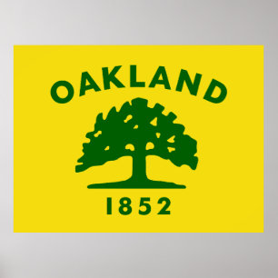 Poster Drapeau d'Oakland, Californie