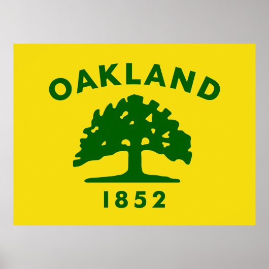 Poster Drapeau d'Oakland, Californie (Devant)