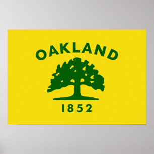 Poster Drapeau d'Oakland, la Californie