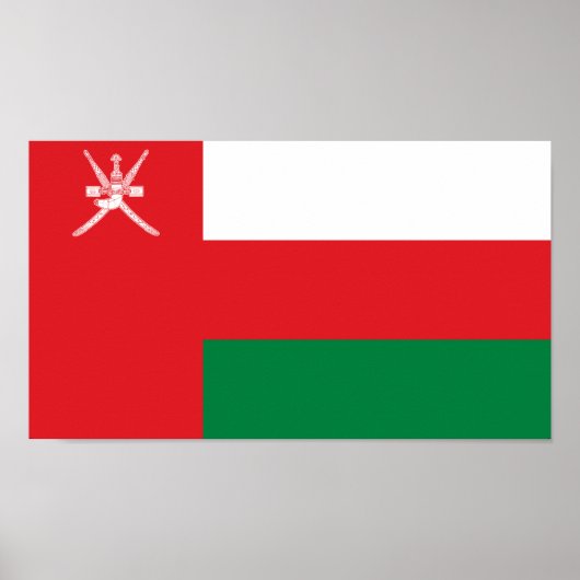 Poster Drapeau d'Oman (Devant)
