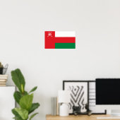Poster Drapeau d'Oman (Bureau à domicile)