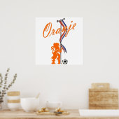 Poster Drapeau d'Oranje Pays-Bas Bannière de football (Cuisine)