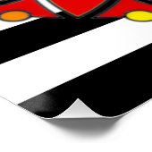 Poster Drapeau droit couleurs LGBT Supporter Mandala (Coin)