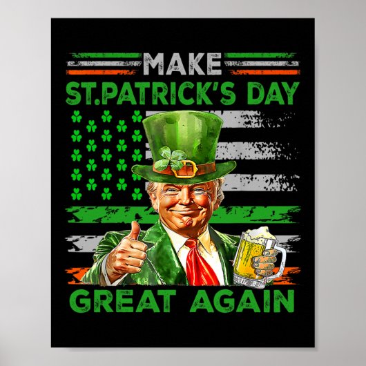 Poster Drapeau drôle de la Saint-Patrick Rendez la Saint- (Devant)