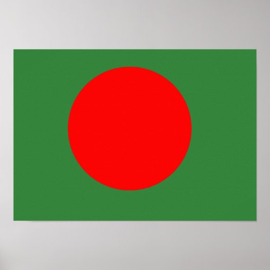 Poster Drapeau du Bangladesh (Devant)