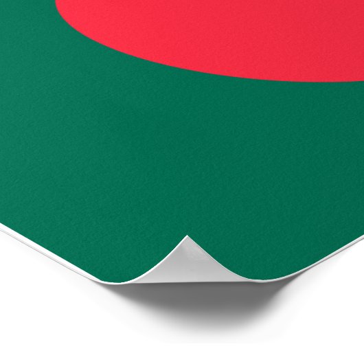 Poster Drapeau du Bangladesh (Coin)