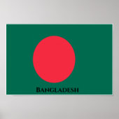 Poster Drapeau du Bangladesh (Devant)