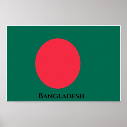Poster Drapeau du Bangladesh (Devant)