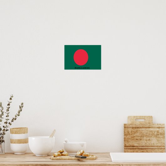 Poster Drapeau du Bangladesh (Cuisine)