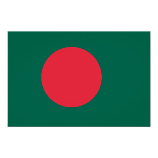 Poster Drapeau du Bangladesh (Devant)