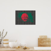 Poster Drapeau du Bangladesh cool (Cuisine)