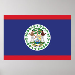 Poster Drapeau du Belize