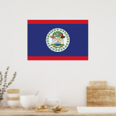 Poster Drapeau du Belize (Cuisine)