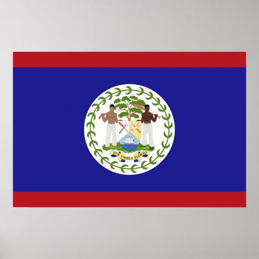Poster Drapeau du Belize (Devant)