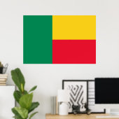 Poster Drapeau du Bénin patriotique (Bureau à domicile)