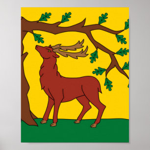 Poster Drapeau du Berkshire (UK)