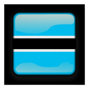 Poster Drapeau du Botswana