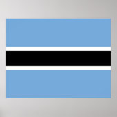 Poster Drapeau du Botswana (Devant)