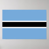 Poster Drapeau du Botswana (Devant)
