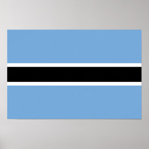 Poster Drapeau du Botswana