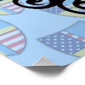 Poster Drapeau du bouclier suédois-américain (Coin)