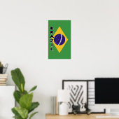 Poster Drapeau du Brésil (Bureau à domicile)