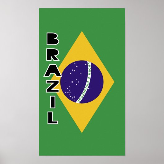 Poster Drapeau du Brésil (Devant)