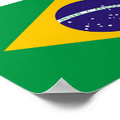 Poster Drapeau du Brésil (Coin)