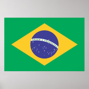 Poster Drapeau du Brésil