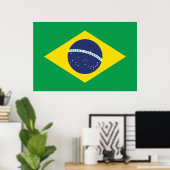 Poster Drapeau du Brésil (Bureau à domicile)