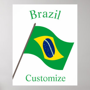 Poster Drapeau du Brésil Thunder_Cove