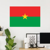 Poster Drapeau du Burkina Faso (Bureau à domicile)